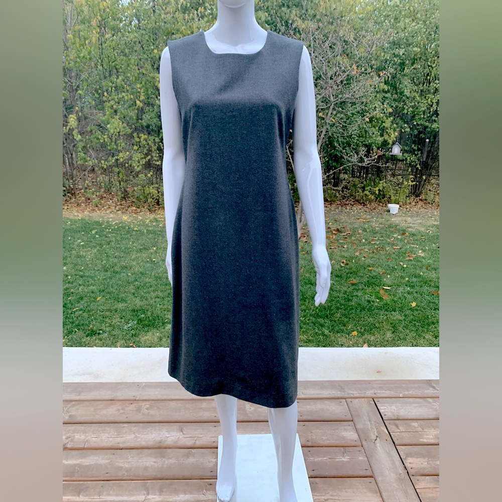 Beymen 96% wool gray sleeveless straight pencil style dress at knee Eu 44 US 12